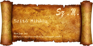Szitó Mihály névjegykártya